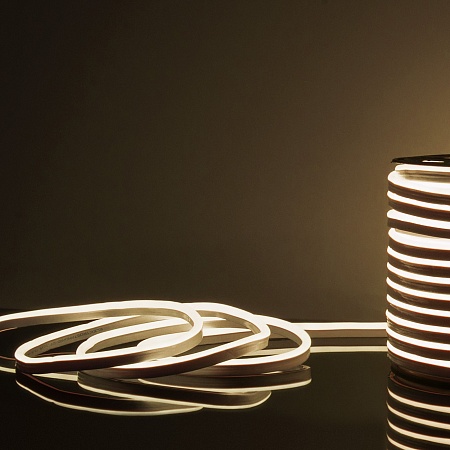 Светодиодный гибкий неон 220 В 9.6 Вт/м 120 Led/м 2835 IP67, односторонний дневной белый 4200 K, 50 м Гибкий неон 220V 9,6W 120Led 2835 IP67 односторонний дневной белый, 50 м Elektrostandard - фото