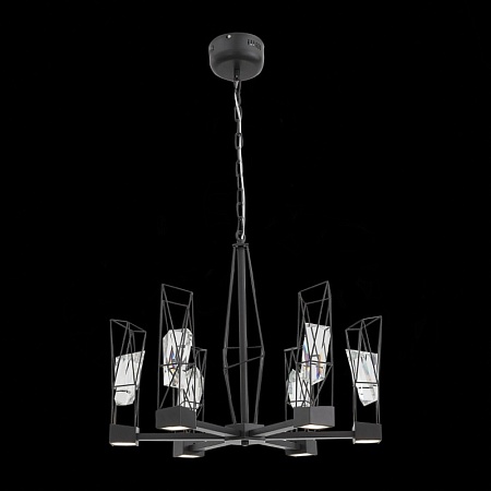 Люстра подвесная ST-Luce Серый графит/Серый графит, Прозрачный LED 6*8W 4000K SL815.303.06 - фото