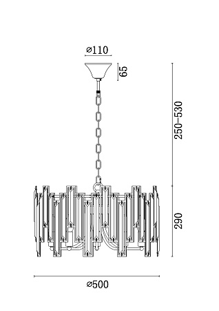 Подвесной светильник Freya Megan FR5085PL-05CH - фото
