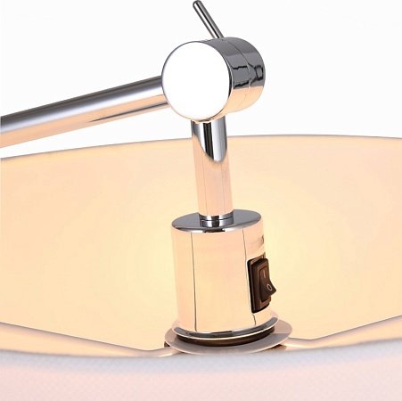 Торшер ST-Luce Хром/Белый E27 1*60W (из 2-х коробок) SL460.105.01 - фото