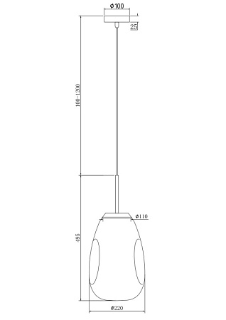 Подвесной светильник Maytoni Mabell P013PL-01G - фото