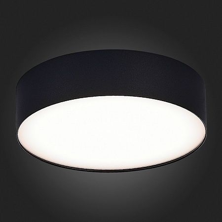 Светильник потолочный Черный LED 1*27W 4000K 2 430Lm Ra>90 120° IP20 D220xH55 185-265V ST606.442.27 - фото