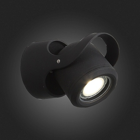 Светильник уличный настенный ST-Luce Черный/Черный, Прозрачный G5,3 1*3W SL093.401.01 - фото