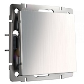 Выключатель одноклавишный проходной глянцевый никель WL02-SW-1G-2W