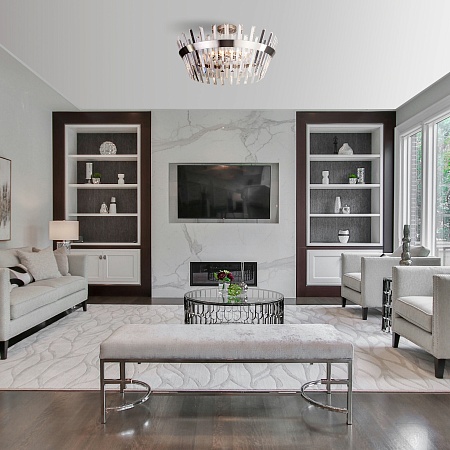 Потолочный светильник Eurosvet 10111/8 сатин-никель/прозрачный хрусталь Strotskis - фото