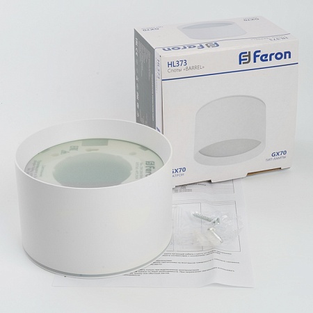 Светильник потолочный Feron HL373 25W, 230V, GX70, белый - фото