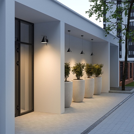 Светильник садово-парковый со светодиодами Bevel 35184/D черный Elektrostandard - фото