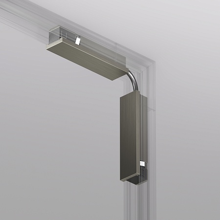 TR5724-DN Электрический коннектор для трека SHINE BASE 90° стена-потолок с поворотом трека под произвольным углом, темный никель, алюминий - фото