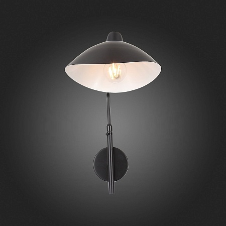 Бра ST-Luce Черный/Черный, Белый E27 1*60W SL305.401.01 - фото