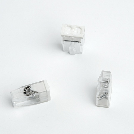 Клемма монтажная 2-проводная с пастой STEKKER  для 1-жильного проводника, LD2273-242 - фото