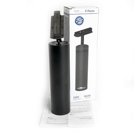 Светильник Feron AL194 трековый однофазный на шинопровод под лампу GU10, черный - фото