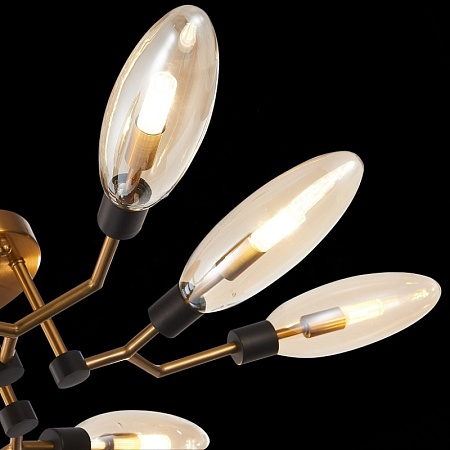 Люстра потолочная ST-Luce Латунь/Коньячный G9 8*5W SL1174.302.08 - фото