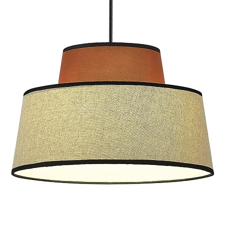 Светильник подвесной ST-Luce Черный/Кирпичный,Бежевый, Черный E27 1*40W SL1354.423.01 - фото