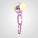 Настенный Светильник Chain Wall Розовый Imperiumloft 178090-26 - фото