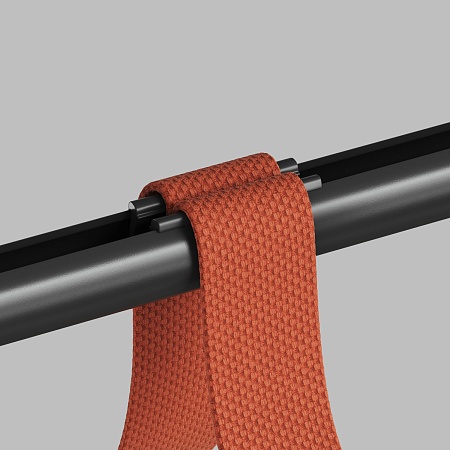 TR5536-BK Крепление-зажим для трека-ремня Belty на штанге Rod, IP20, черный, пластик - фото