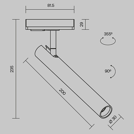 Трековый светильник Technical Focus T TR141-1-6W3K-M-B - фото