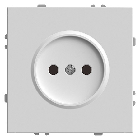 Розетка 1-местная с защитной шторкой (механизм), STEKKER, б/з, 250В, 16А, серия Эмили, RST16-5109-01 , белый фарфор, soft touch - фото