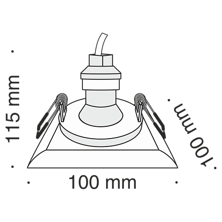 Встраиваемый светильник Technical Gyps Modern DL007-1-01-W - фото