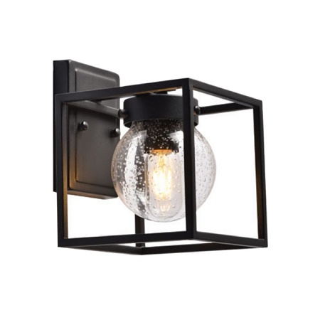 Светильник садово-парковый Feron PL701 на стену вниз  60W E27 230V, черный - фото