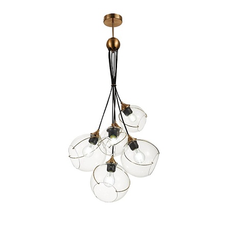 Светильник подвесной Золотистый/Прозрачный E27 6*60W SLE103103-06 - фото