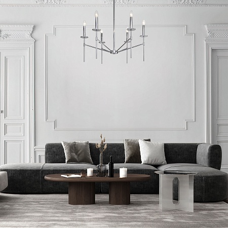 Потолочный светильник Eurosvet 60142/6 хром - фото