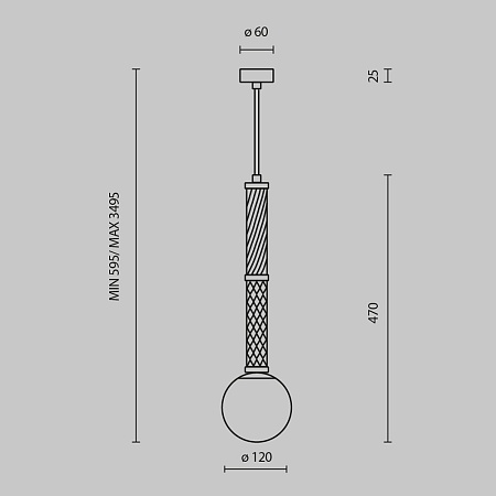 Подвесной светильник Maytoni TEATRO MOD287PL-01BS1 - фото