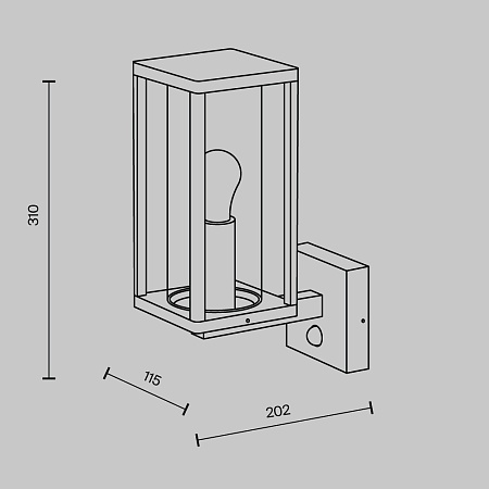 Настенный светильник (бра) Outdoor Cell O452WL-01GFSR - фото