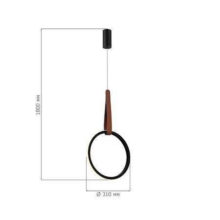 Светильник подвесной ST-Luce Черный/Черный, Терракотовый LED 1*12W 4000K SL6131.403.12 - фото