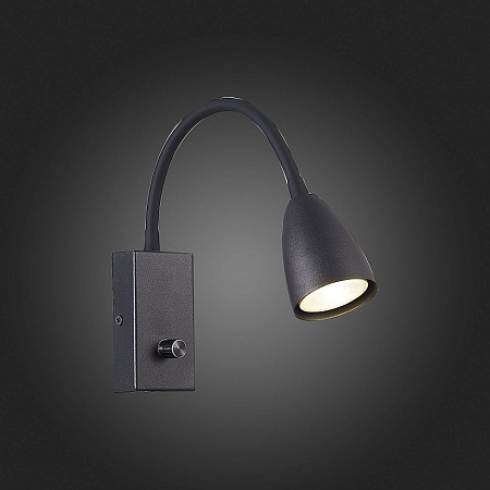 Светильник настенный ST-Luce Черный/Черный GU10 1*3W SL1014.401.01 - фото