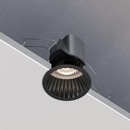 Светильник встраиваемый светодиодный Arco 12W 4000K черный жемчуг IP44 15274/LED Elektrostandard - фото