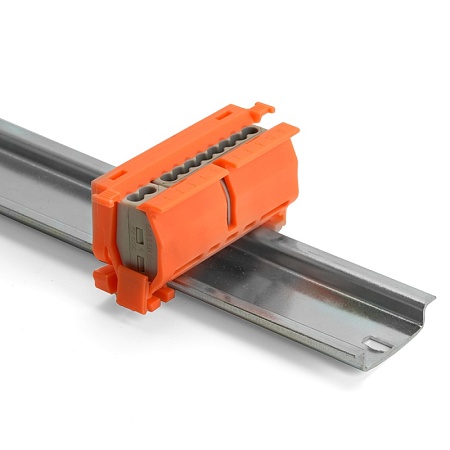 Монтажный держатель LD 500 для клемм серии LD222 на DIN-рейку - фото