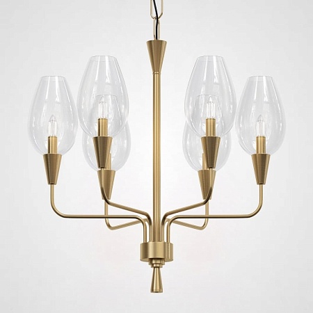 Подвесная Дизайнерская Люстра Viola 6 Прозрачный Imperiumloft 179882-26 - фото