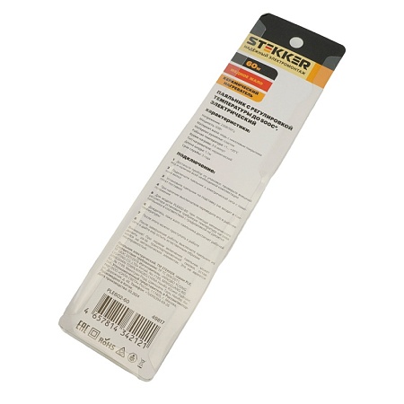 Паяльник с регулировкой температуры до450С с керам.нагревателем,60Вт,долговечное жало,230В, STEKKER PLE602-60 - фото