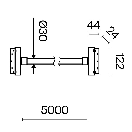 Трековая система Technical магнитная для натяжного потолка чёрная 150x150 TS-S-150-TR101-2-100W3K-B