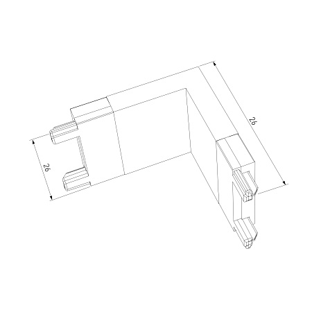 Коннектор угловой внутренний для накладного шинопровода Flat Magnetic 85002/00 Elektrostandard - фото