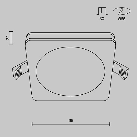 Встраиваемый светильник Technical Phanton DL303-L7W4K - фото