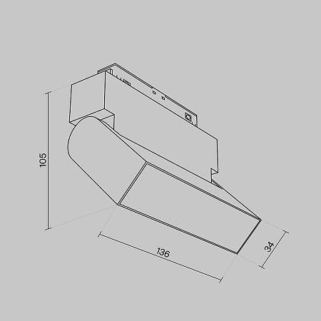 Трековый светильник Technical Basis Rot TR075-2-10W3K-B - фото