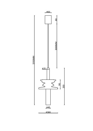 Подвесной светильник Maytoni Sound Wave MOD255PL-01B2 - фото