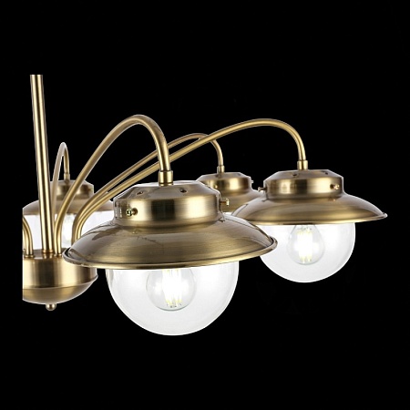 Светильник потолочный Античная бронза/Прозрачный E14 7*40W SLE110102-07 - фото