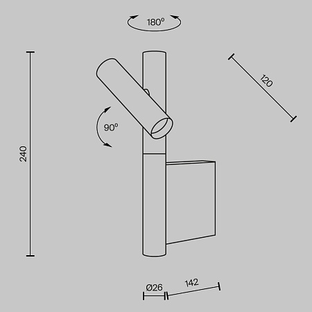 Настенный светильник (бра) Maytoni MOD433WL-L3B3K - фото