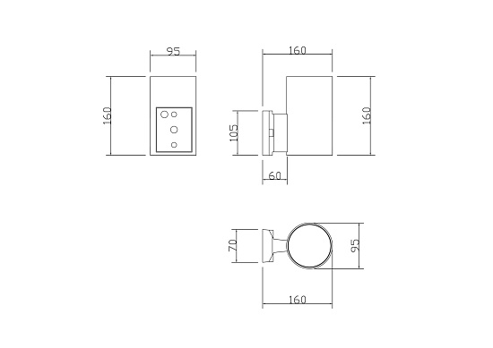 Настенный светильник (бра) Outdoor Rando O419WL-01B - фото