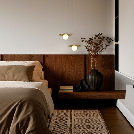 Светильник подвесной Латунь/Белый G9 1*5W 4000K SLE1196-303-01 - фото