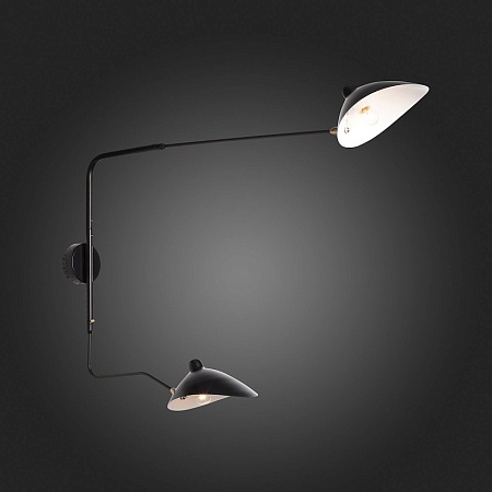 Светильник настенный ST-Luce Черный/Черный, Белый E27 2*60W SL305.401.02 - фото