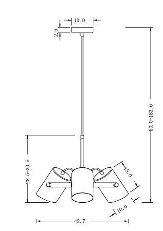 Подвесной светильник Freya Elori FR4004PL-03BBS - фото