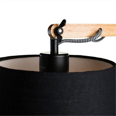 Торшер с абажуром ARTE LAMP A5700PN-1BK - фото