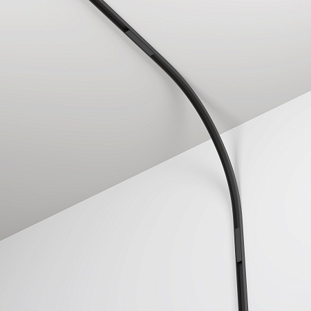 Коннектор радиусный внутренний R300 Basity, черный - фото