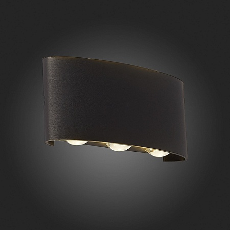 Светильник уличный настенный ST-Luce Черный кварцевый LED 6*1W 4000K SL089.401.06 - фото