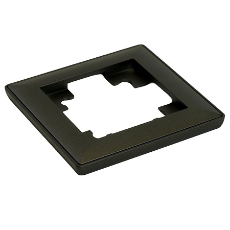 Рамка STEKKER, PFR00-7001-05 1-местная, пластик, серия Катрин, черный - фото