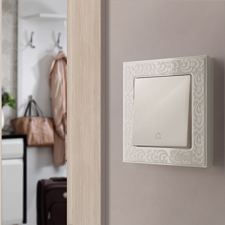 Кнопка звонка (слоновая кость) W1114503 - фото