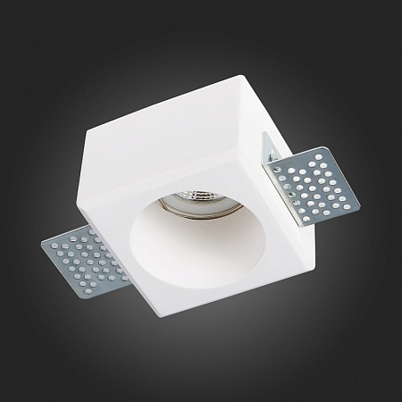 Св-к встр. из гипса Белый GU10 1*50W IP20 L80xW80xH52 180-240V Без ламп ST252.508.01 - фото